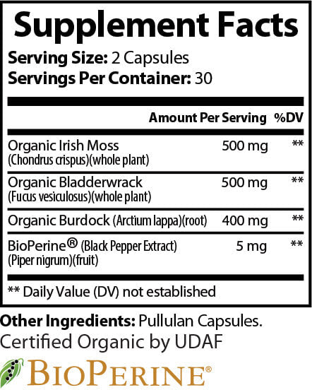 Organic Sea Moss 60 Capsules
